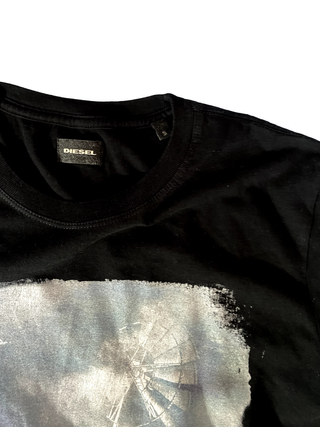Camiseta Diesel Calavera Y2K Negra Talla S