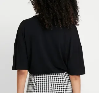 Body Guess nero con stampa rossa