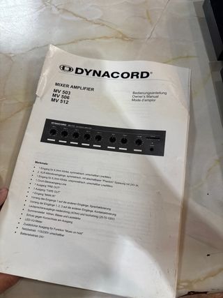 Dynacord MV 512 Amplificador Mezclador
