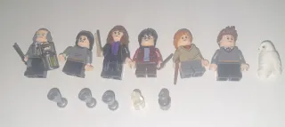 LOTE 6 FIGURAS LEGO HARRY POTTER + LECHUZA + COPAS