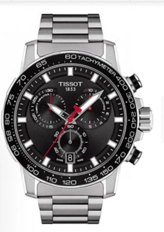 Reloj Tissot Cronógrafo Negro y Plateado