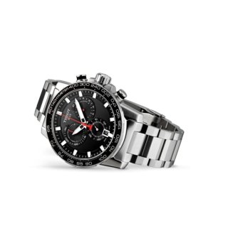Reloj Tissot Cronógrafo Negro y Plateado