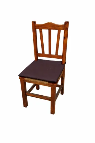 Silla rústica madera y yute