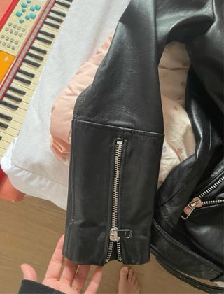 Chaqueta Cuero Oversize Zara Piel Auténtica