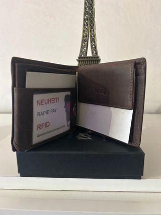 Cartera Hombre Piel Marrón Dolphin