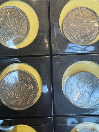 Lote Monedas Españolas 100, 50, 25 Pesetas