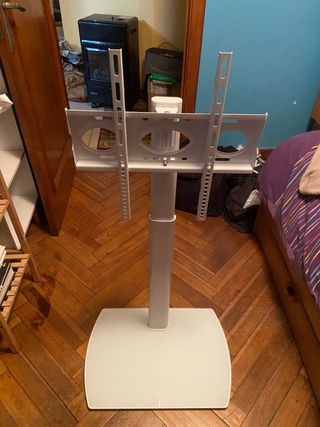 Soporte TV pie ajustable blanco