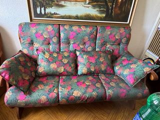 Sofá de 3 plazas con estampado floral