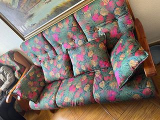 Sofá de 3 plazas con estampado floral