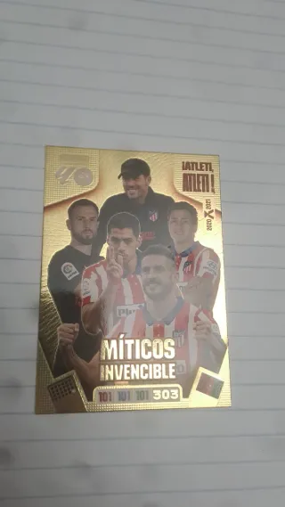 Cromo Adrenalyn Atlético de Madrid Míticos Invenci