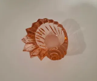 Centrotavola in vetro rosa antico