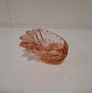 Centrotavola in vetro rosa antico