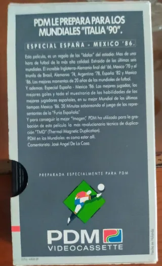 VHS original 20 Años de Mundiales de Futbol