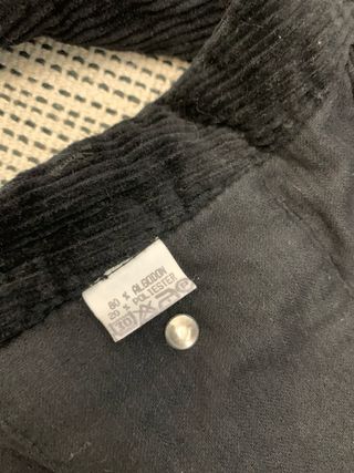 Falda pana negra botones vintage