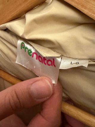 Abrigo premamá y lactancia beige