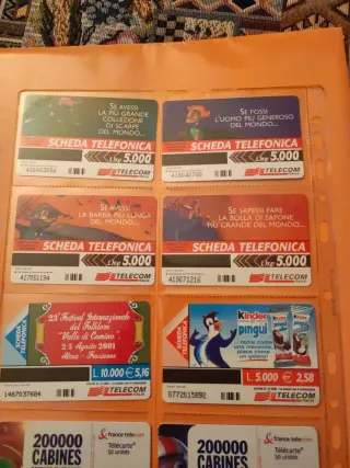 Lotto 6 Schede Telefoniche Italiane