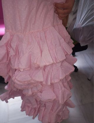 Traje de gitana para niña rosa