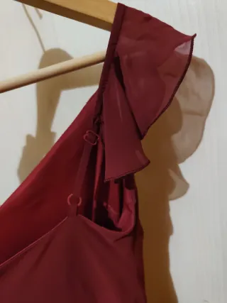 Vestido rojo vino talla pequeña