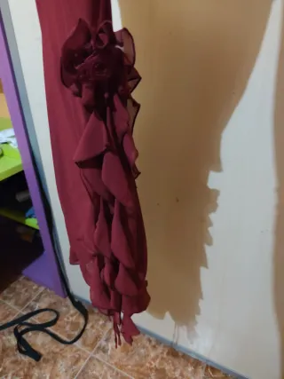 Vestido rojo vino talla pequeña