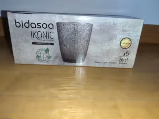 Set 6 Vasos Bidasoa Ikonic Gris