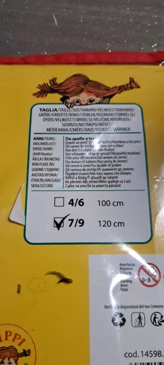 Vestito Pippi Calzelunghe