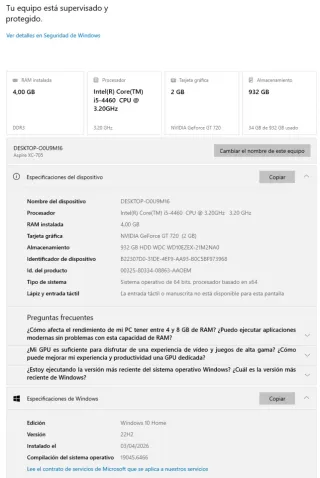 Mini PC Acer Aspire XC-705 Intel Core i5