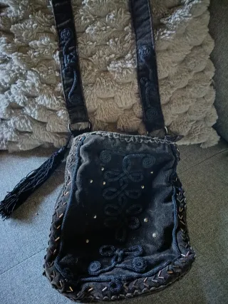 Tracolla vittoriano velluto marrone