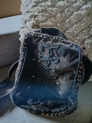 Tracolla vittoriano velluto marrone