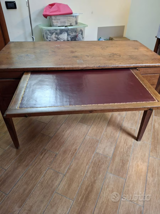 Scrivania antica legno massello XIX secolo