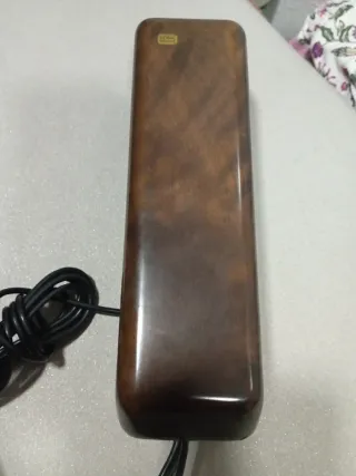 Teléfono Solac de madera, funciona
