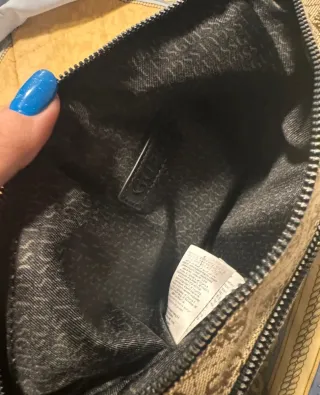 Borsa a spalla Guess Monogram Marrone e Beige & Supreme