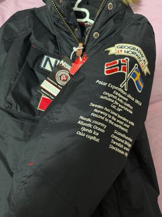 Chaqueta Geographical Norway azul talla 16 Nueva