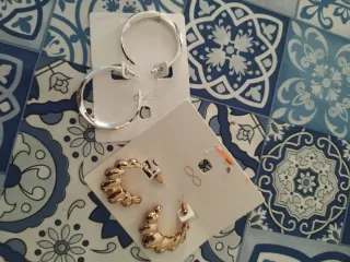 Orecchini donna oro e argento