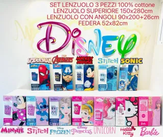 Lenzuola in cotone  1 piazza  Disney/Marvel