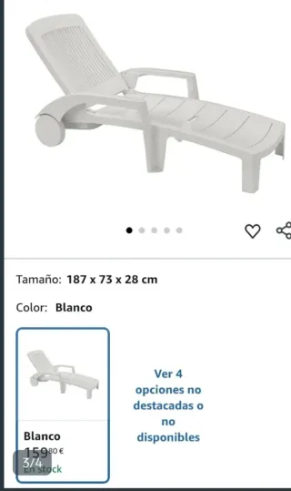 Hamaca de plástico blanca