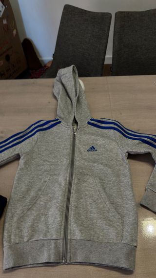 Chándal Adidas Gris y Azul talla 7/8 años