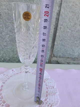 Set 6 Flûte Champagne in Cristallo 24% PbO, nuovi