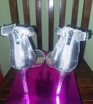 Sandalias tacón Marypaz Plata