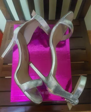 Sandalias tacón Marypaz Plata