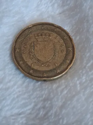 Moneda 20 céntimos Malta 2008 con letra F