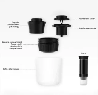 Macchina da caffè portatile 3 in 1