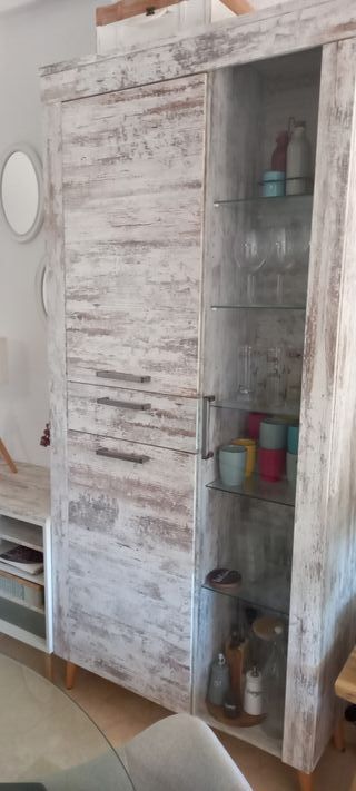 Pack Vitrina + Auxiliar + Mueble TV