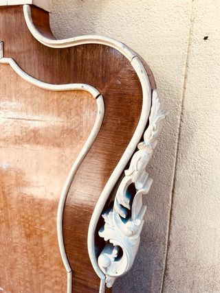 Cabecero y piecero madera antiguo 135-150