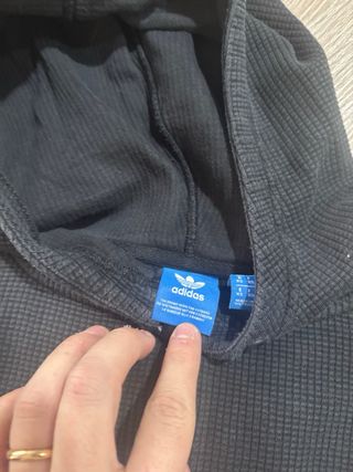 Felpa con cappuccio Adidas nera