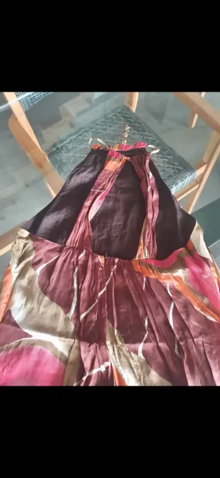 Vestido cóctel Zara estampado