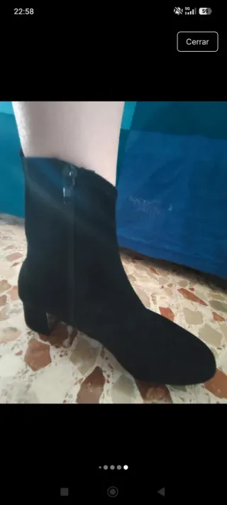 Botines negros tacón bajo, nuevos sin estrenar