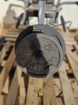 Banco musculación FITFIU + pesas