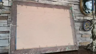 Specchio invecchiato in legno e vetro