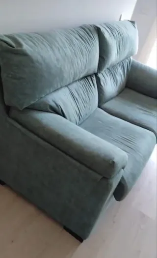 Sofá de 3 plazas en tela color teal