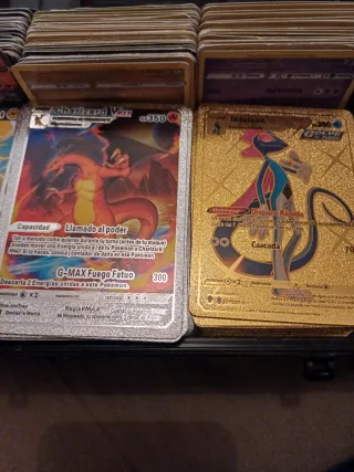 Cartas Pokémon Doradas y Plateadas